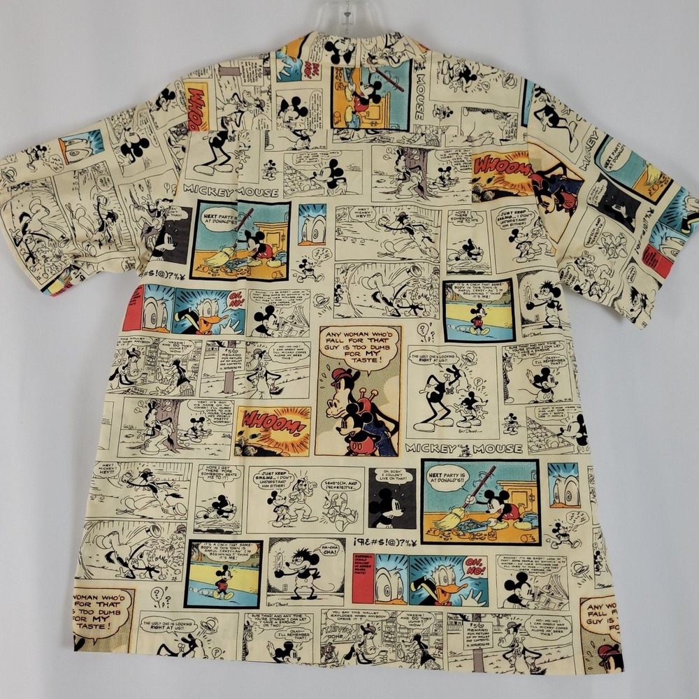 RARE Reyn Spooner x Disney Mickey Mouse Comic Strip Shirt Mens XL